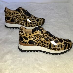 Greats x Nick Wooster Italian Leather Leopard Print Women's Sneakers sz EU 36